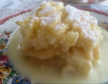 Budinca de orez cu mere